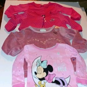 Mixed Girls Infant Top (4) Bundle 9 Months